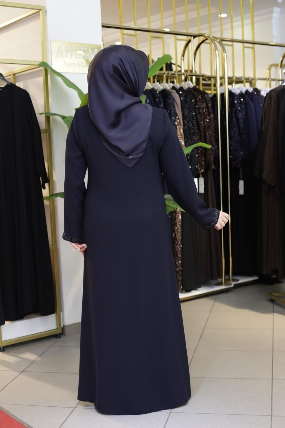 ŞERİT TAŞLI ABAYA TAKIM 7127 KOD