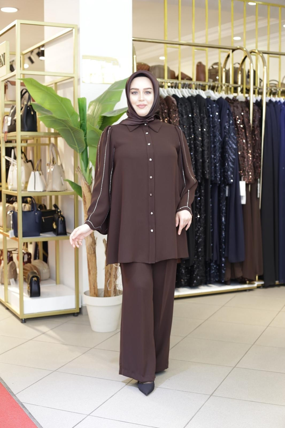 TAŞ BASKILI PANTOLON TAKIM 2650 KOD