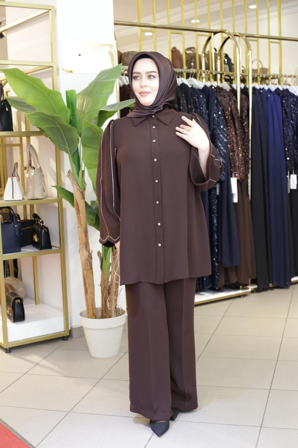 TAŞ BASKILI PANTOLON TAKIM 2650 KOD