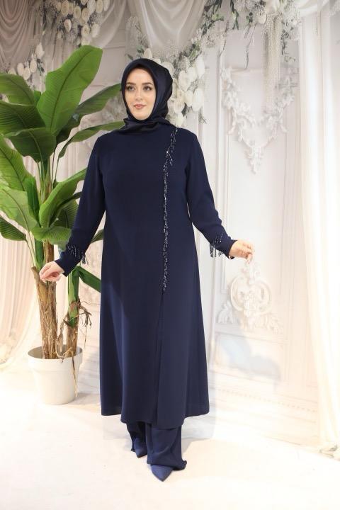 TKM01 CODE STONE EMBROIDERED PANTS SUIT