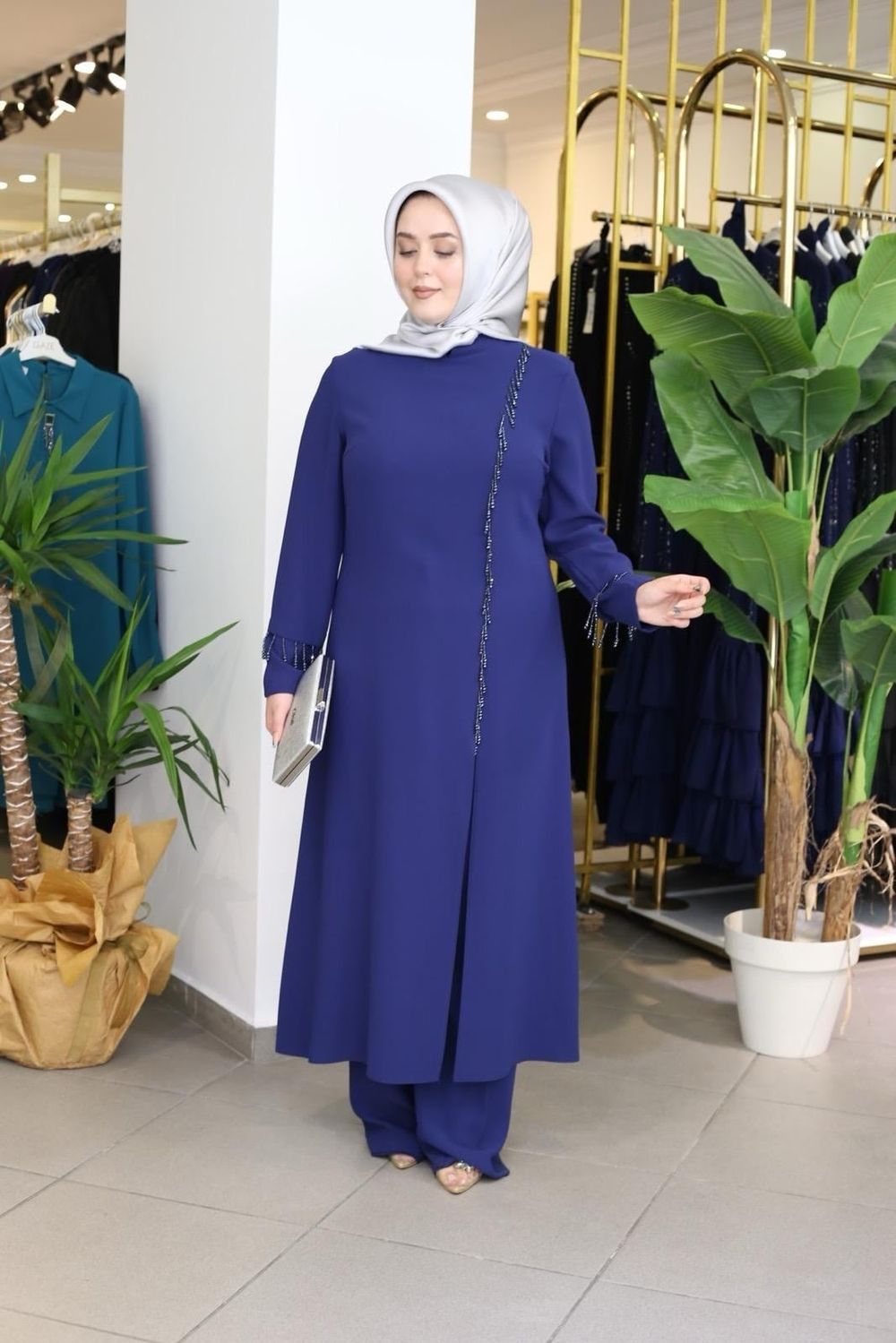 TKM01 CODE STONE TAILLEUR PANTALON BRODÉ