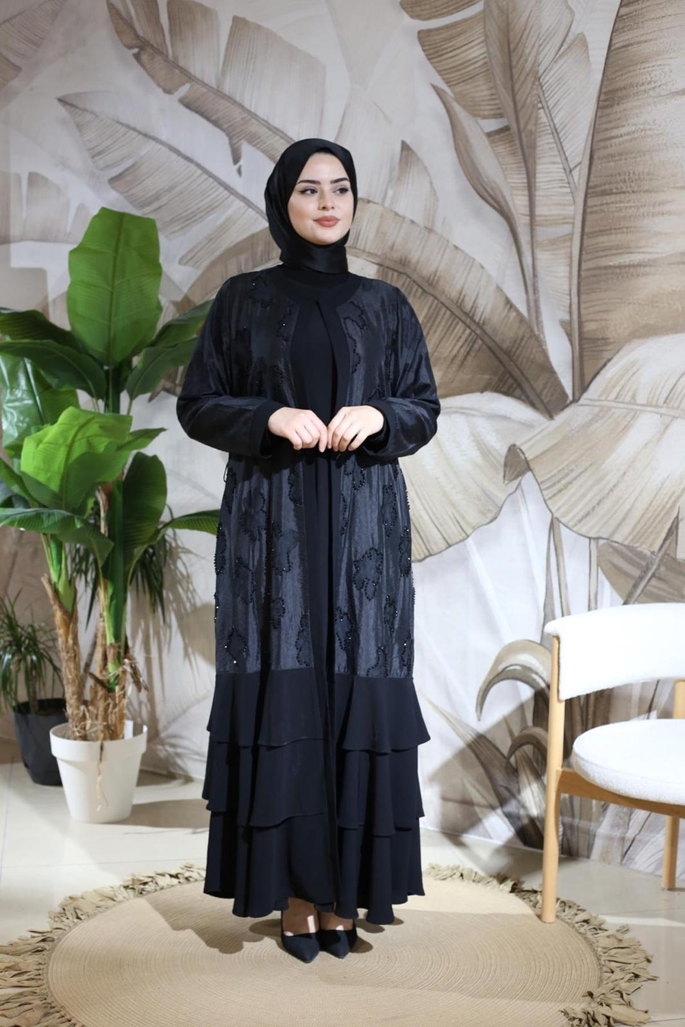ZRNY5529 CODE JUPE À VOLANTS ABAYA TAILLEUR