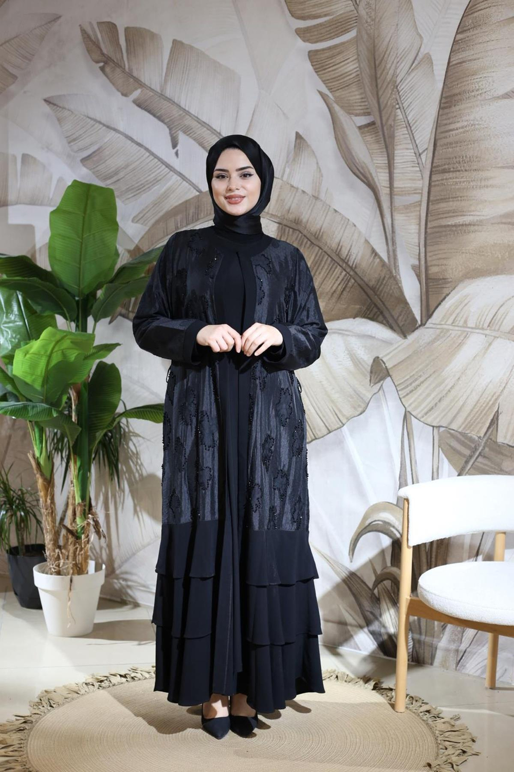 ZRNY5529 CODE JUPE À VOLANTS ABAYA TAILLEUR