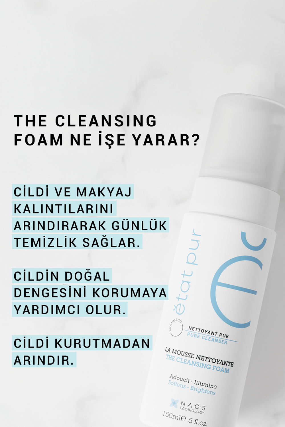 Gentle Cleansing Foam Tüm Ciltler Arındırıcı Yüz Temizleme Köpüğü 150 ml