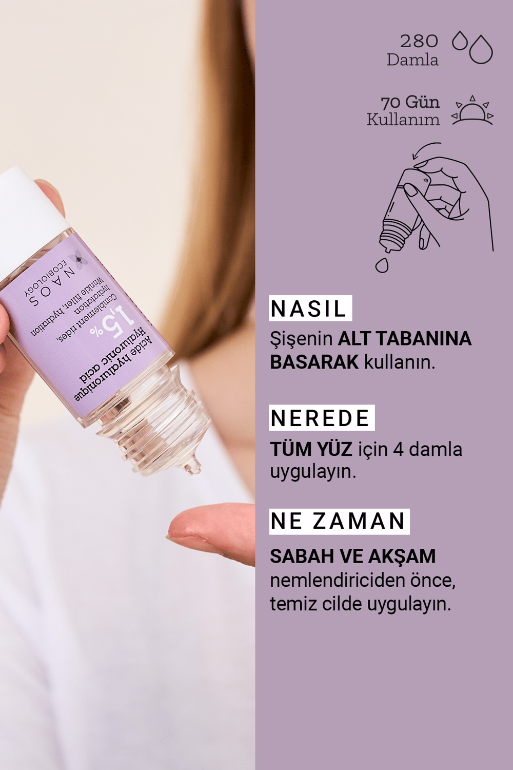 Pure Active Hyaluronik Asit Kırışıklık Karşıtı Saf Konsantre Bakım Serumu 15 ml
