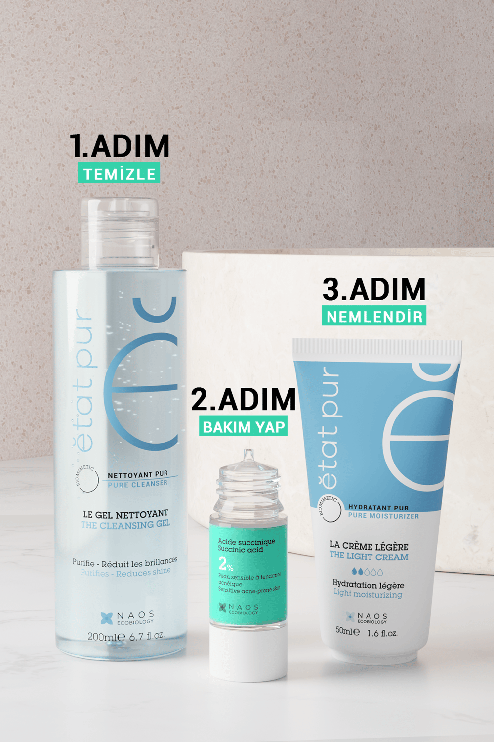 Pure Active Succinic Acid %2 Hassas, Akneli Ciltler Konsantre Bakım Serumu 15ML