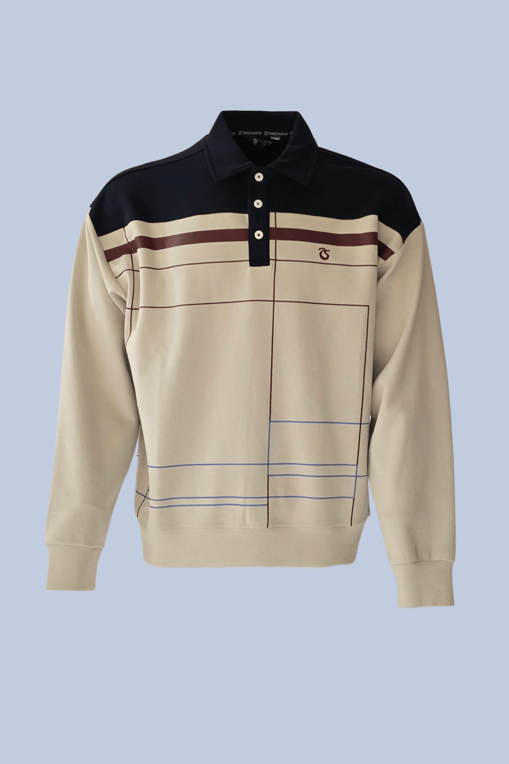 SWEAT GEOMETRİK BASKILI  POLO YAKA