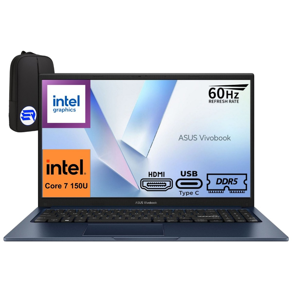 Asus Vivobook 15 X1504VA-BQ5456EP6 Intel Core 7-150U 24GB 1tb SSD Windows 11 Pro 15.6