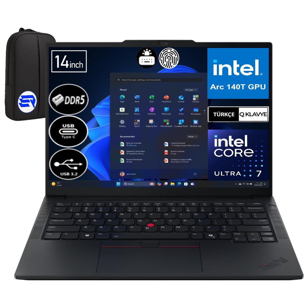 Lenovo Thinkpad E14 Gen 7 21SX007CTXEP5 Ultra 7-255H 24GB 1tb SSD WIN11 Pro Intel Arc 140T 14