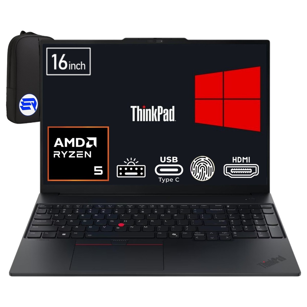 Lenovo Thinkpad E16 Amd Ryzen 5 220 64GB Ram 2tb SSD 16'' Inç Wuxga WIN11 Pro 21ST0058TXEP11 + Elektropasaj Çanta