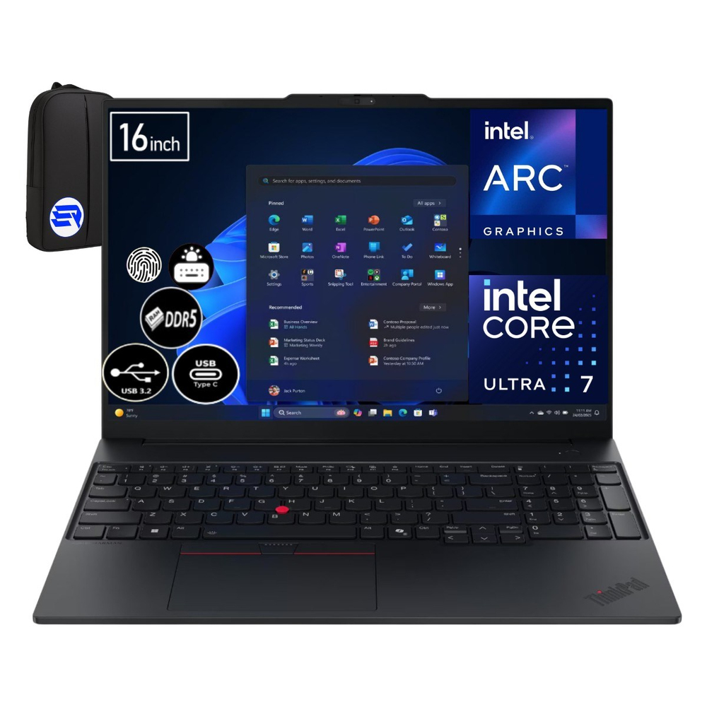 Lenovo Thinkpad E16 Gen 3 21SR006RTX Ultra 7-255H 16GB Ram 512GB SSD Intel Arc 140T WIN11 Pro 16
