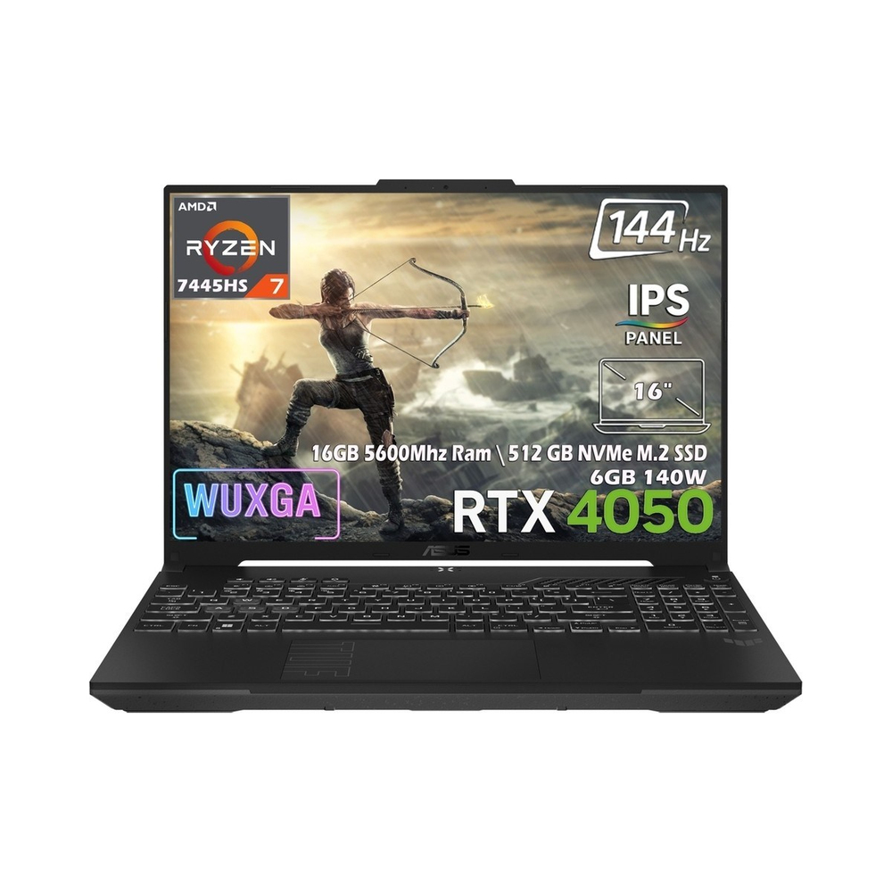 Tuf Gaming A16 FA607NUG-RL125-GAMING Amd Ryzen 7 7445HS 16GB 512GB SSD Rtx 4050 6gb 16