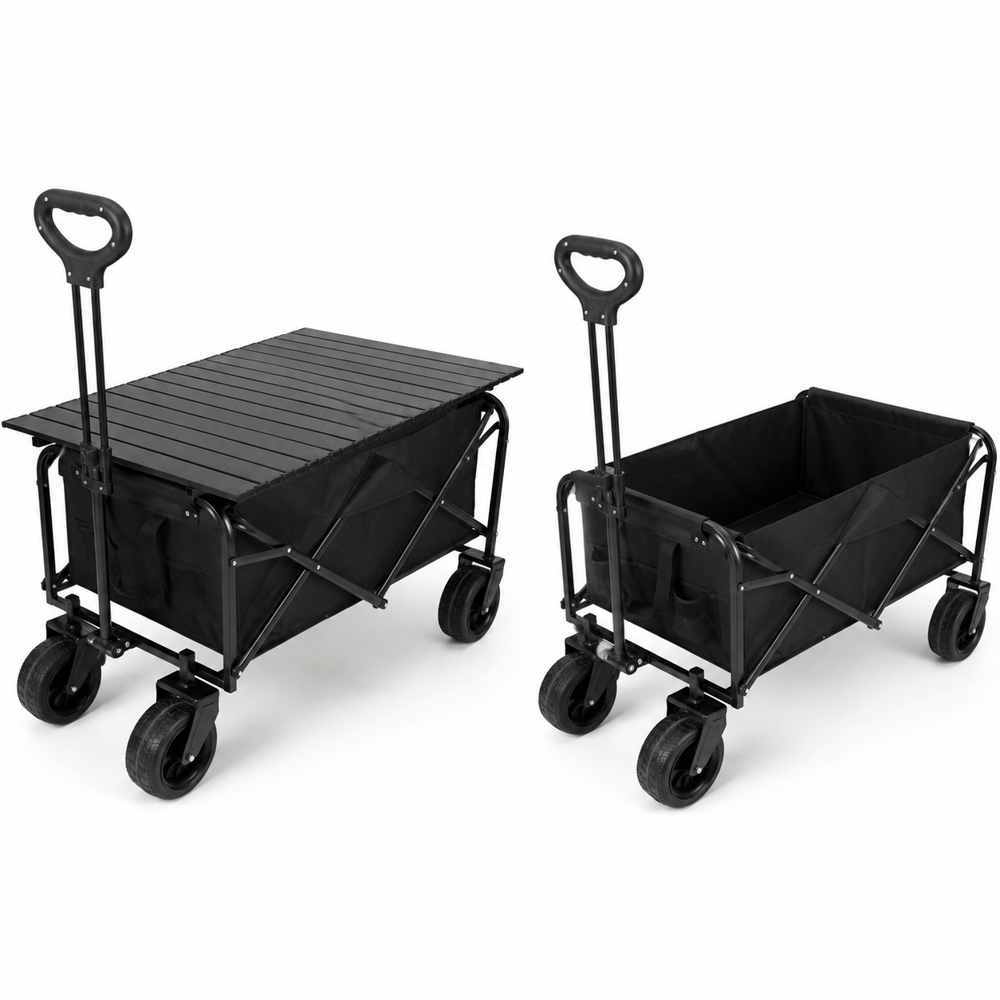 130 Kg Kapasiteli Masalı Katlanabilir Çok Amaçlı Taşıma Arabası Ayarlanabilir Çekme Kollu Aleşveriş Arabası Büyük Tekerlekli Bahçe Outdoor Piknik ve Kamp Arabası