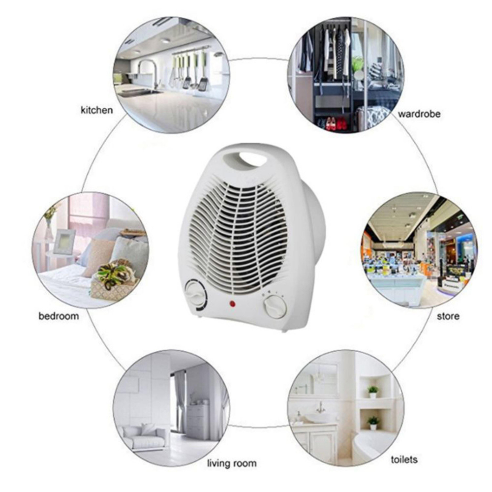 2000W Taşınabilir Mini Fanlı Elektrikli Isıtıcı 3 Kademeli Mod Rüzgar Modu Ve Sıcak Rüzgar Modu