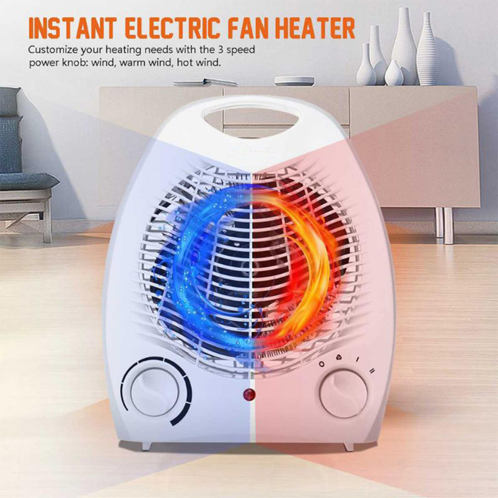 2000W Taşınabilir Mini Fanlı Elektrikli Isıtıcı 3 Kademeli Mod Rüzgar Modu Ve Sıcak Rüzgar Modu