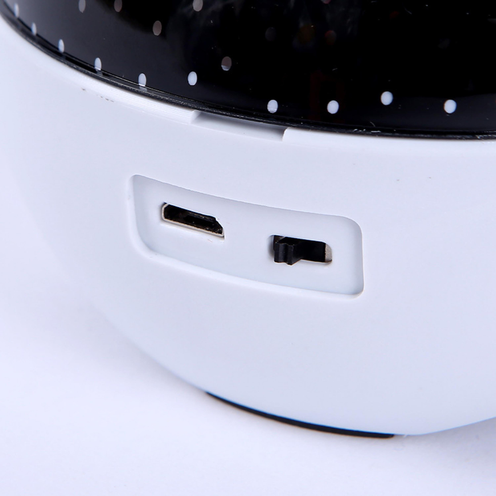 Beyaz BWR - 494 RGB Işıklı Bluetooth Hoparlör 360 Derece Yıldız Projeksiyon Gece Lambası USB Kablolu Disco Işık Efektli Müzik Çalar Müzikli Star