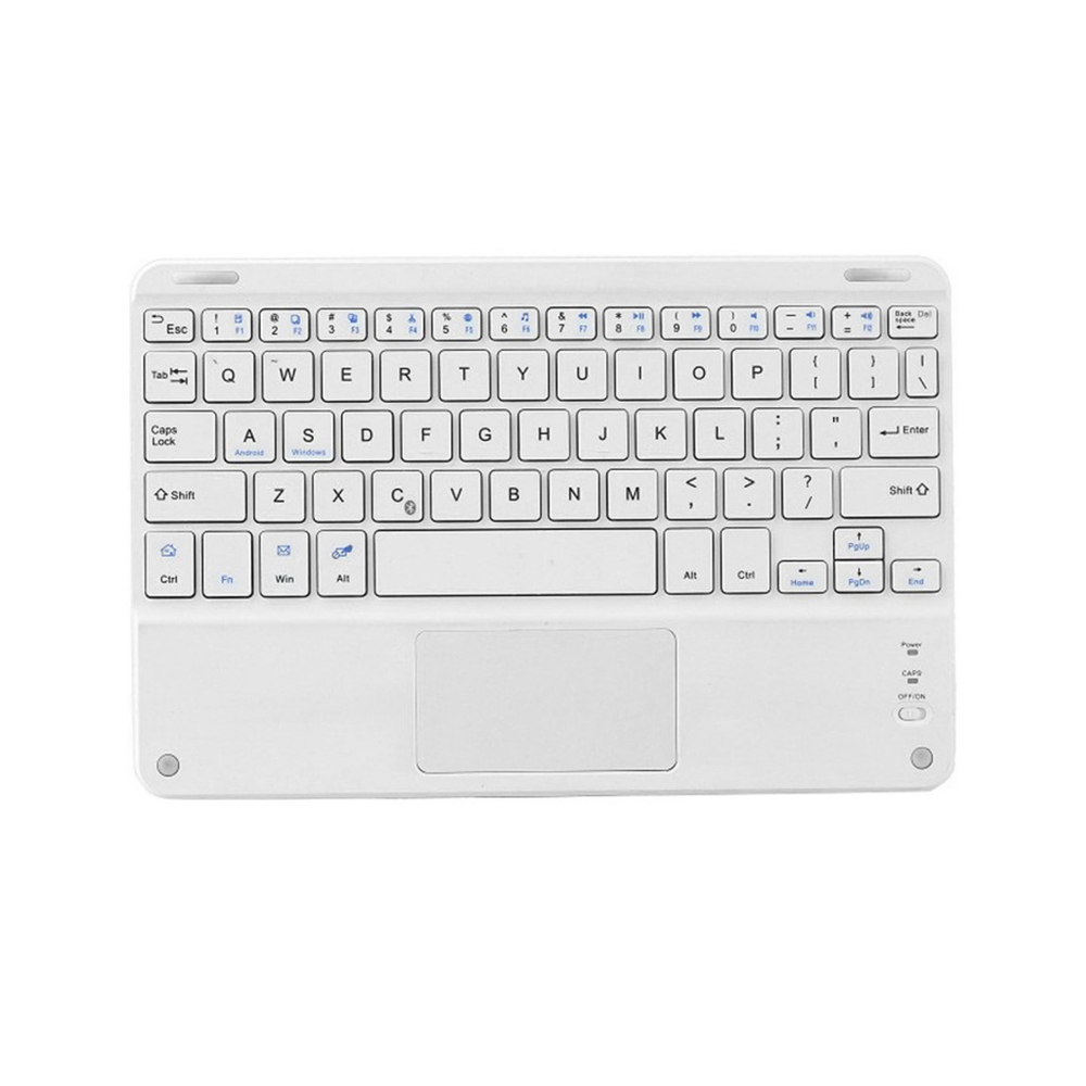 Beyaz Yuvarlak Tuşlu Bluetooth Kablosuz Klavye