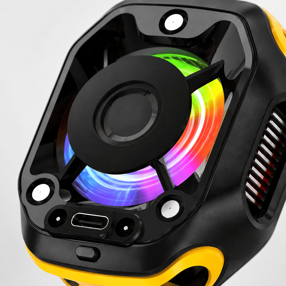 CX12 Manyetik Telefon Soğutucu Fan 10W Hızlı Soğutma RGB Aydınlatmalı Sessiz Type-C Mobil Oyun Soğutucu