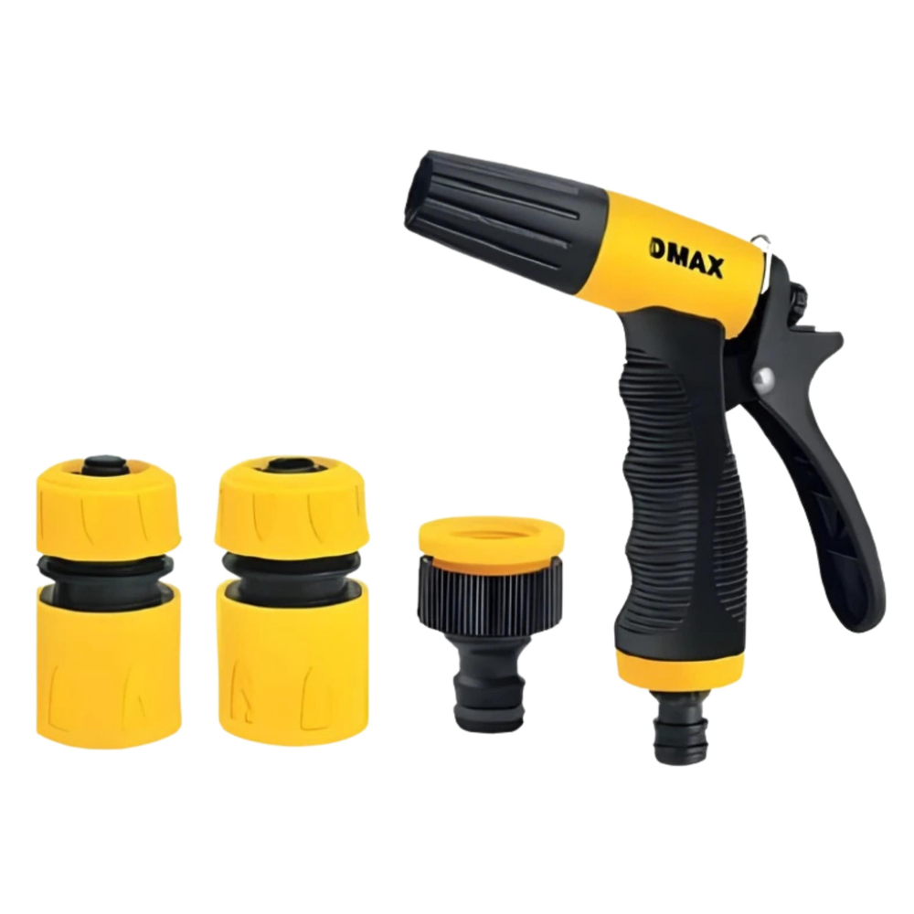 D-Max DMX4268 2 Fonksiyonlu Bahçe Sulama Tabancası Seti 5 Parça 1/2 Uyumlu Extra Güçlü Su Püskürtme Tabancası Su Püskürtücü