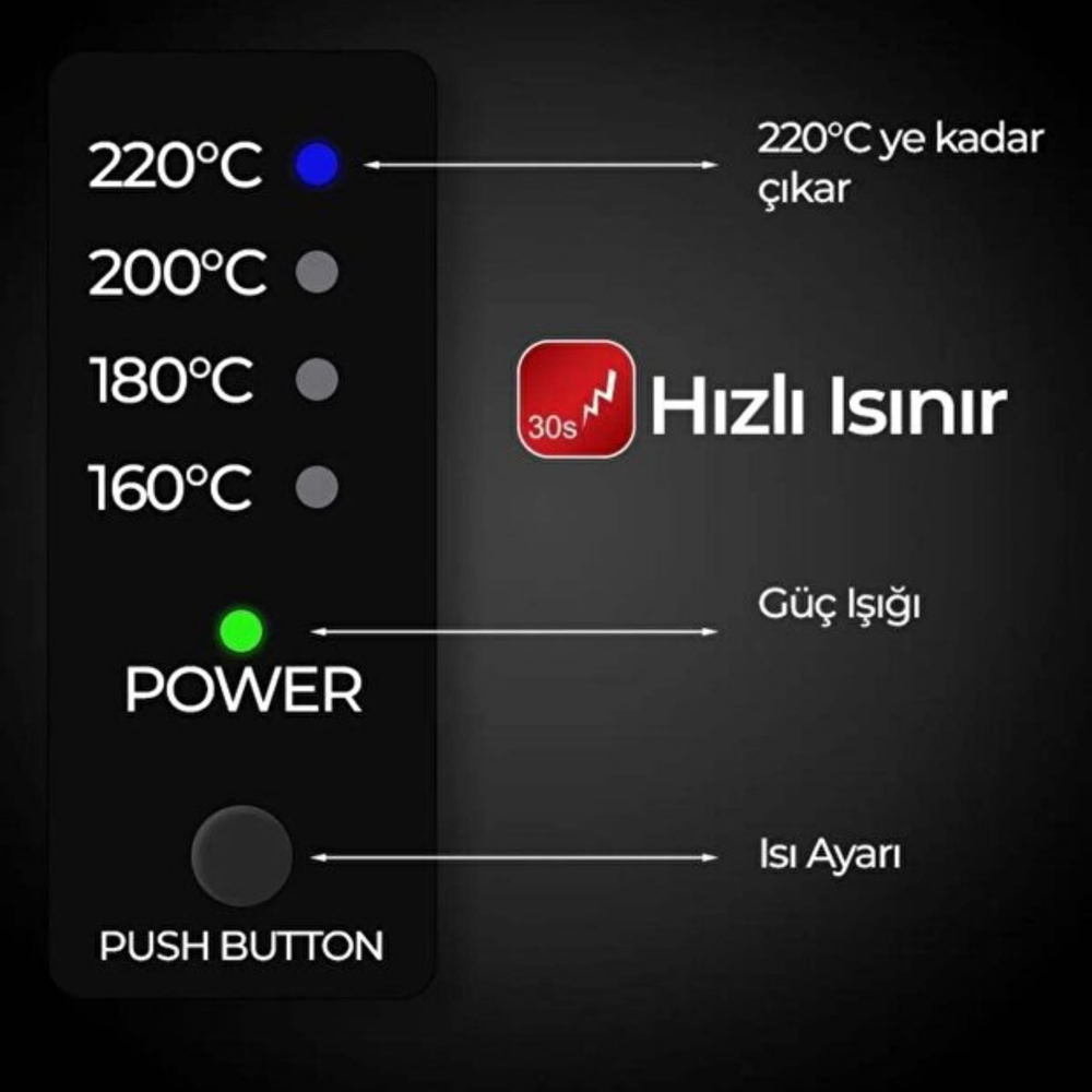 DP-134 Seramik Plakalı Tost Maşası Isı Ayarlı Profesyonel Saç Şekillendirici Seramik Kaplama Max 220 Derece Şekillendirici 