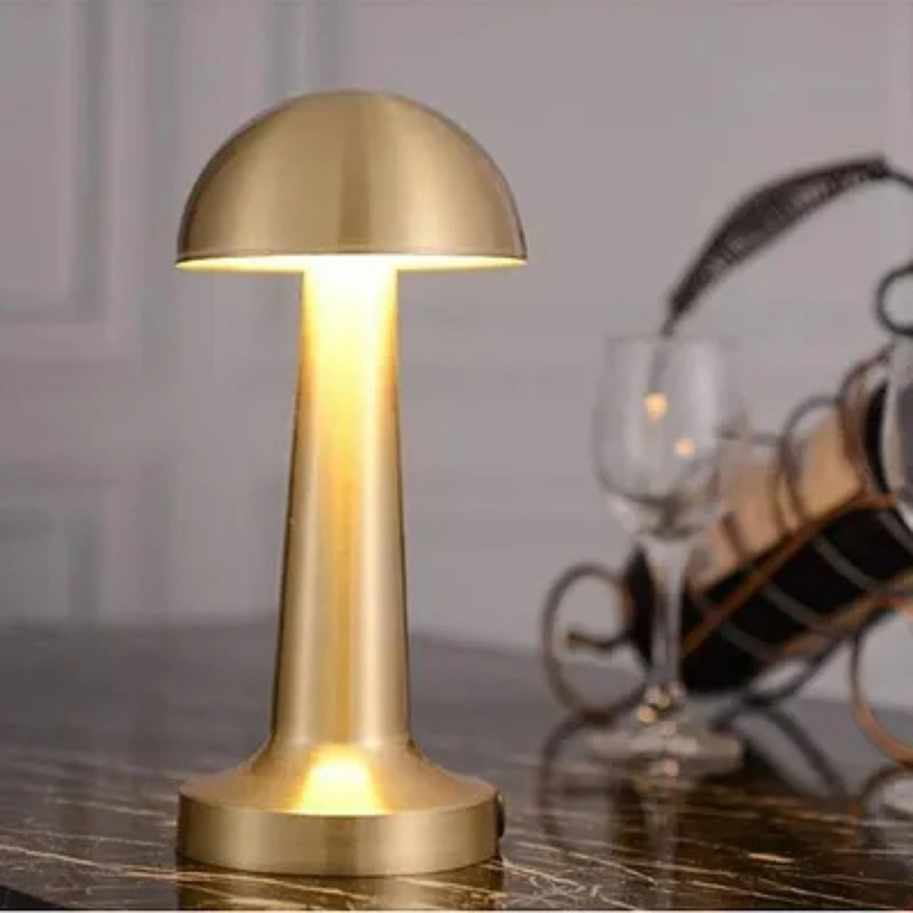 Gold Hero Led Şarjlı Dokunmatik Lotus Masa Lambası Dekoratif 3 Renk Modlu
