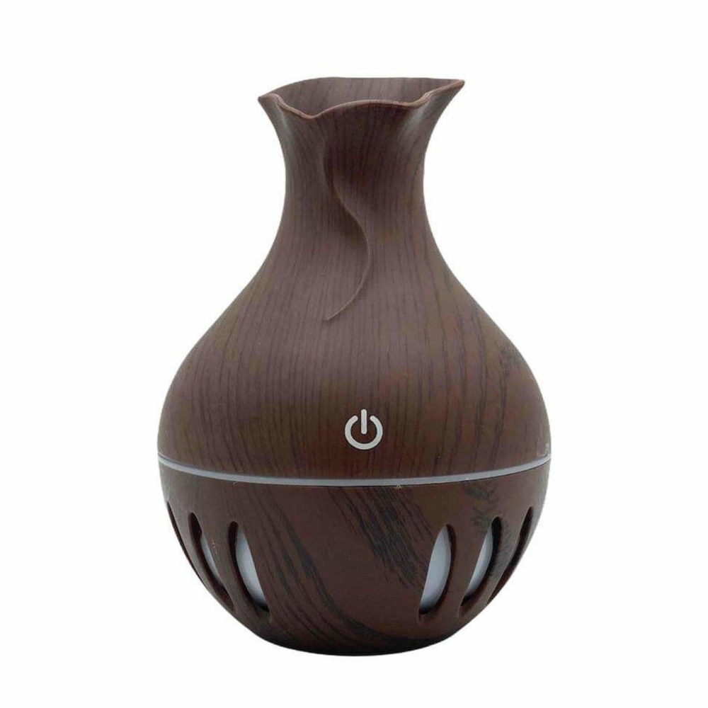 Koyu Ahşap Rengi Ultrasonik Aroma Difüzörü Led Işıklı Aromatik Oda Kokusu Ve Hava Nemlendirici
