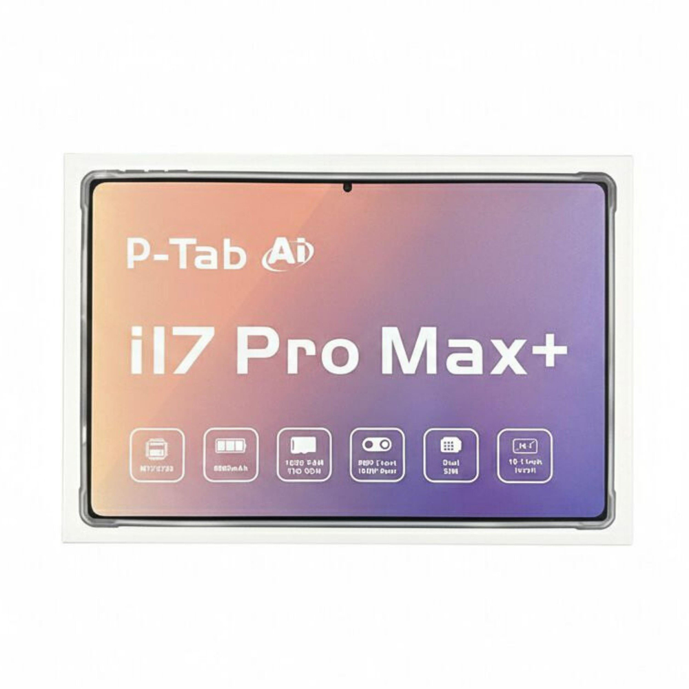 Lacivet P-TAB Aİ İ17 Pro Max+ Tablet 16 GB Ran 1 TB Rom 5G Android Büyük Ekran Tablet Şeffaf Kılıflı Mouse Ve Kalem Setli