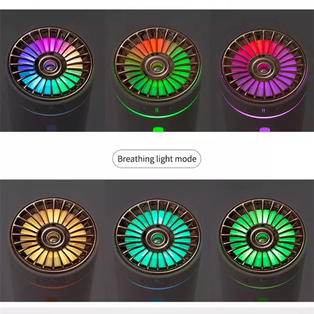 Pembe 0618 Araç Nemlendirici Usb Aroma Humidifier Rgb Işıklı Araç Masaüstü Ortam Hava Nemlendiric Aroma Difüzörü Buhar Makinesi