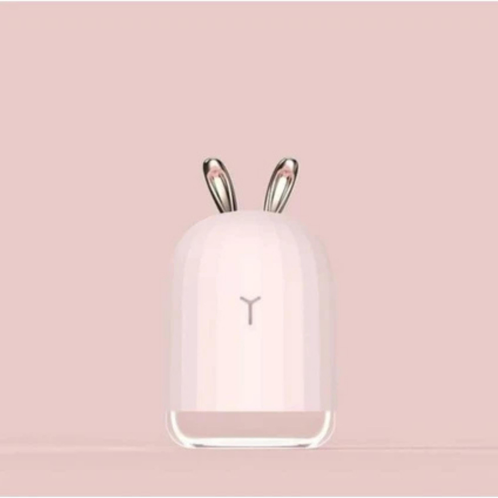 Pembe TSV Tavşan Tasarımlı Lovely Humidifier Aroma Buhar Makinesi 7 Led Işıklı Hava Nemlendirici 