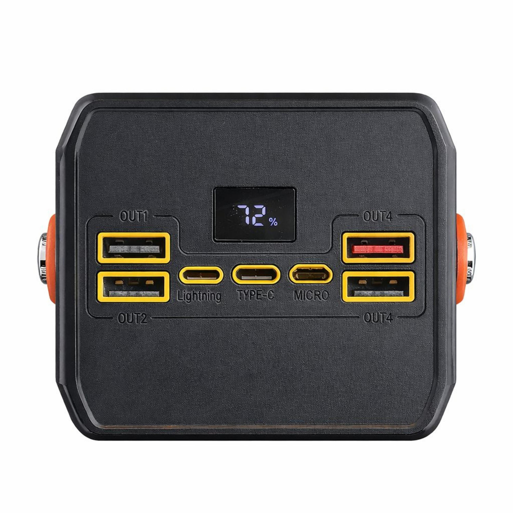 PW680 80000 Mah Taşınabilir Powerbank Şarj Aleti Led Işıklı Çoklu Giriş Çıkışlı Hızlı Şarj Type-c Lightning Dijital Göstergeli 2 Çıkışlı Powerbank Fenerli
