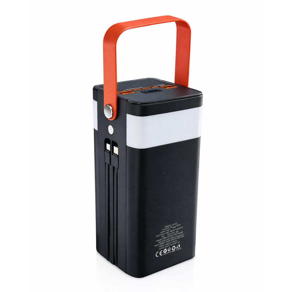 PW680 80000 Mah Taşınabilir Powerbank Şarj Aleti Led Işıklı Çoklu Giriş Çıkışlı Hızlı Şarj Type-c Lightning Dijital Göstergeli 2 Çıkışlı Powerbank Fenerli