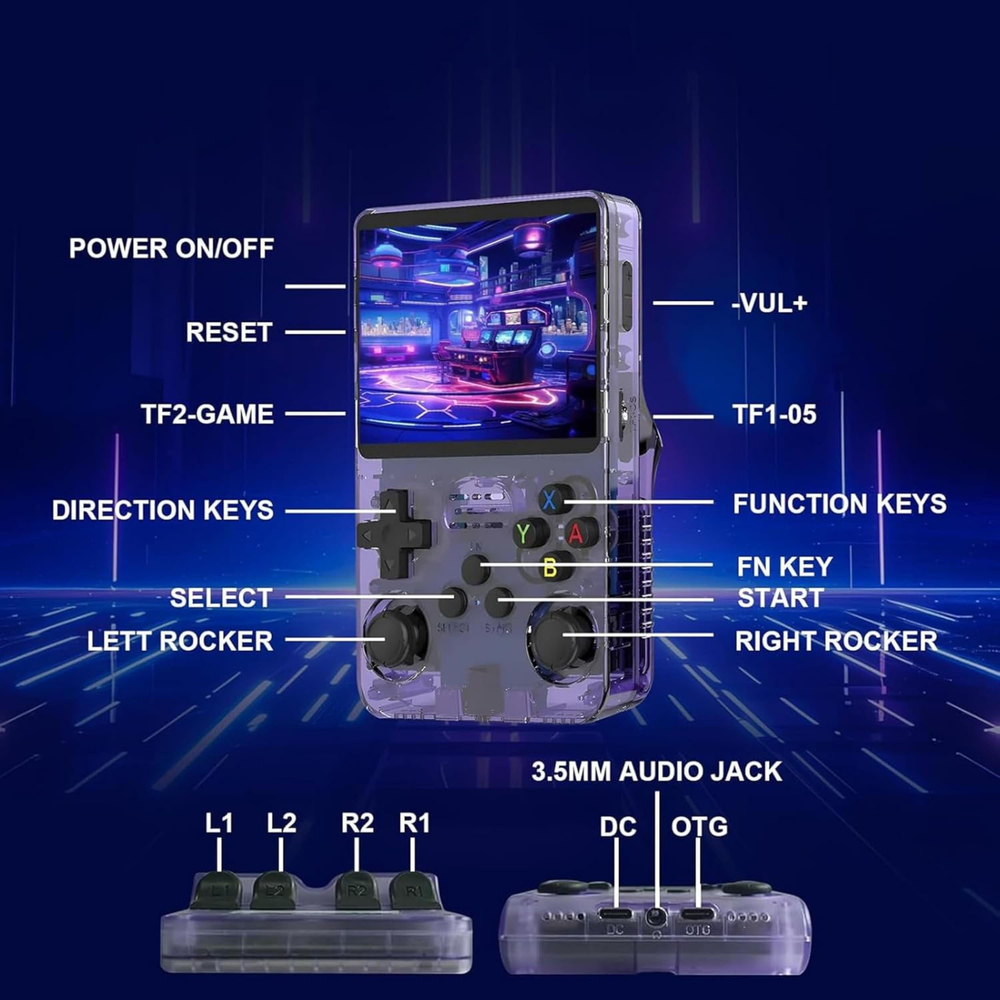 R36S Retro El Oyun Konsolu 3,5 İnç IPS Ekran 