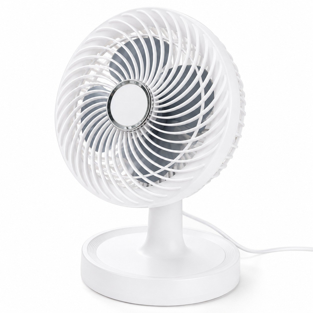 SF7703 Mini Masaüstü Vantilatör 2 Kademeli Hız Ayarlı Sessiz Çalışma 45° Otomatik Salınımlı 2200 RPM Fan Oynar Başlıklı 