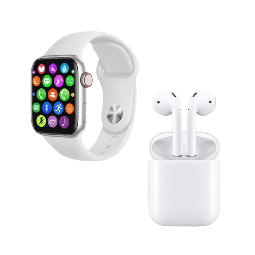 Smart Watch Beyaz Akıllı Saat & Beyaz Tws Kulak İçi Bluetooth Kulaklık