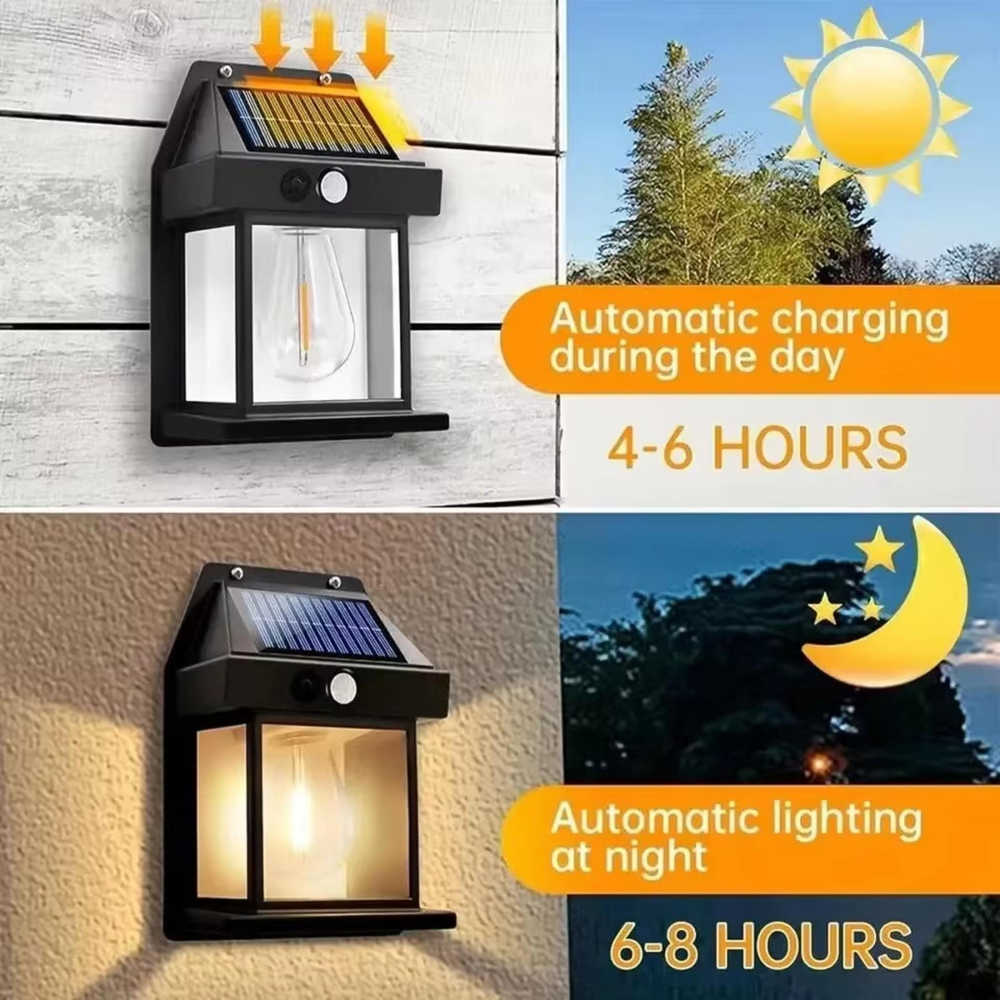 Solar Enerji ile Çalışan Hareket Sensörlü Dış Mekan Duvar Lambası 888  Güneş Paneli Şarjlı Su Geçirmez Işık Bahçe Aydınlatması Otomatik Sensörlü Solar Wall Lamp