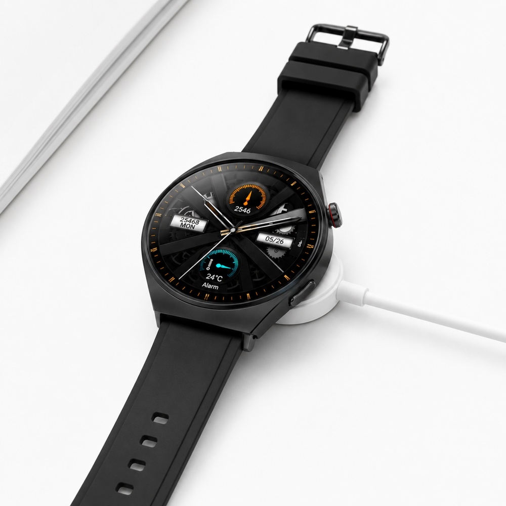 SW32 49mm 3 Kordonlu Yuvarlak Akıllı Saat Bluetooth Arama Nabız Tansiyon SpO₂ Ölçüm Çoklu Spor Modu Android iOS Uyumlu