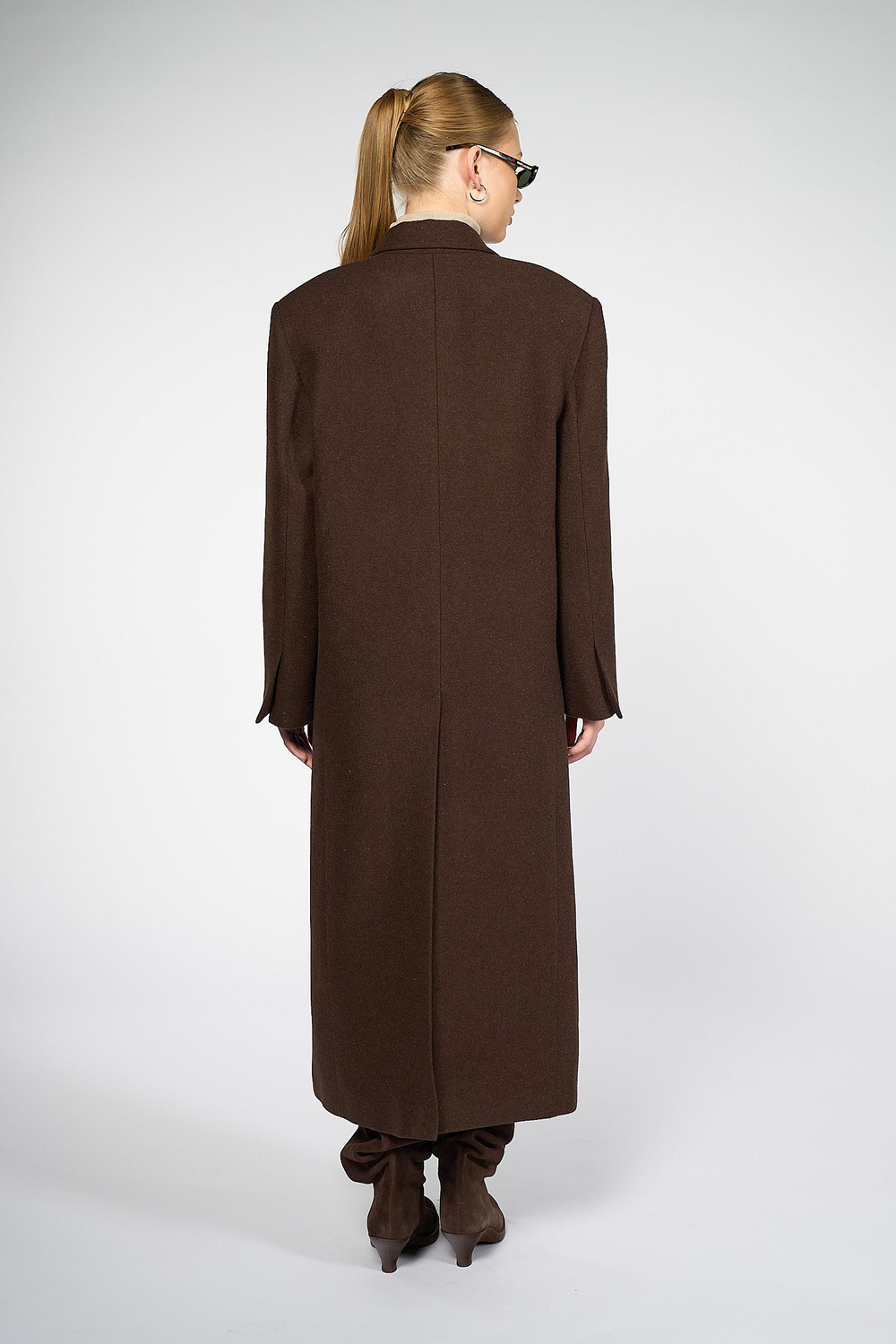 Kadın Kahverengi Oversize Kaban