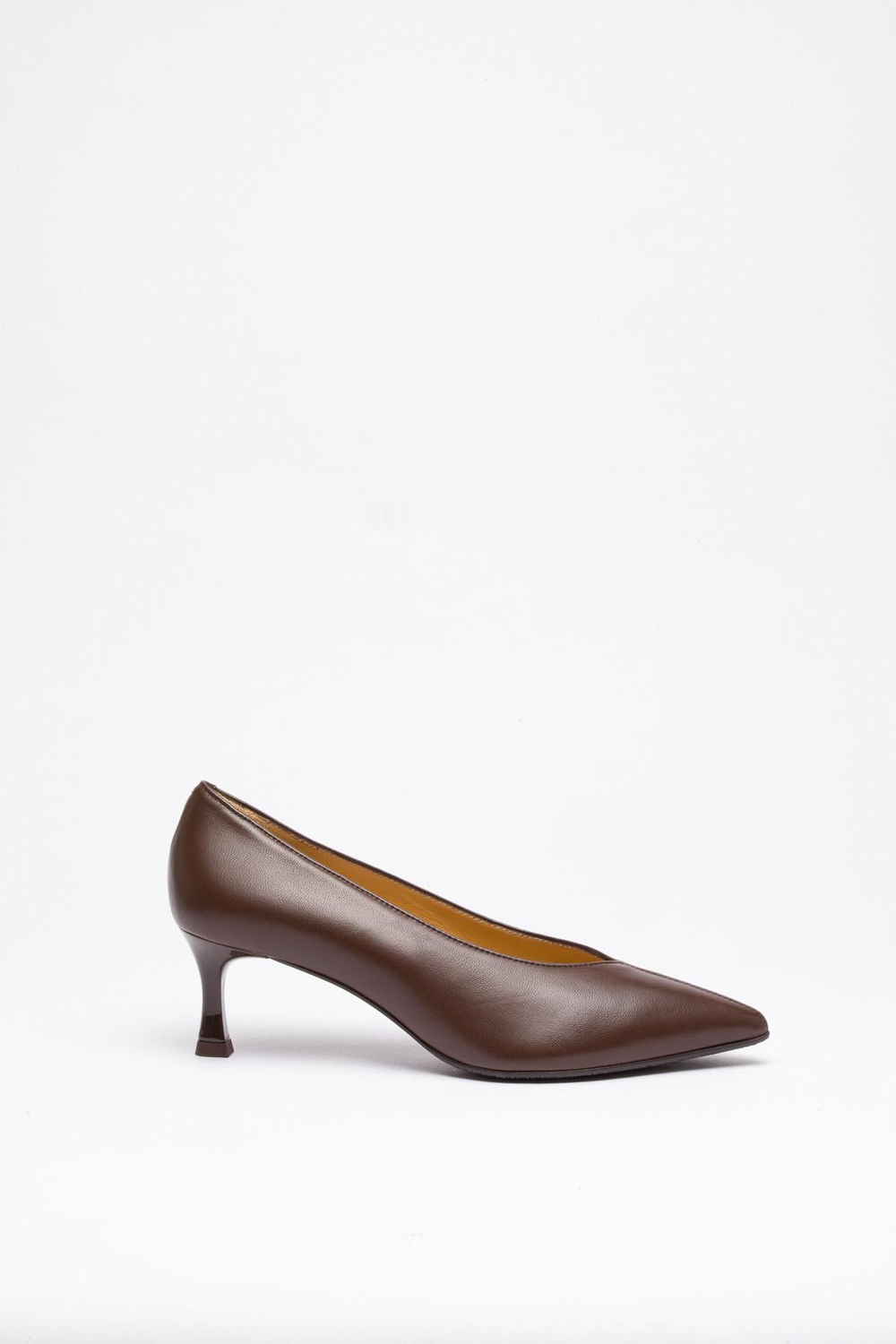 Kahve Deri Stiletto