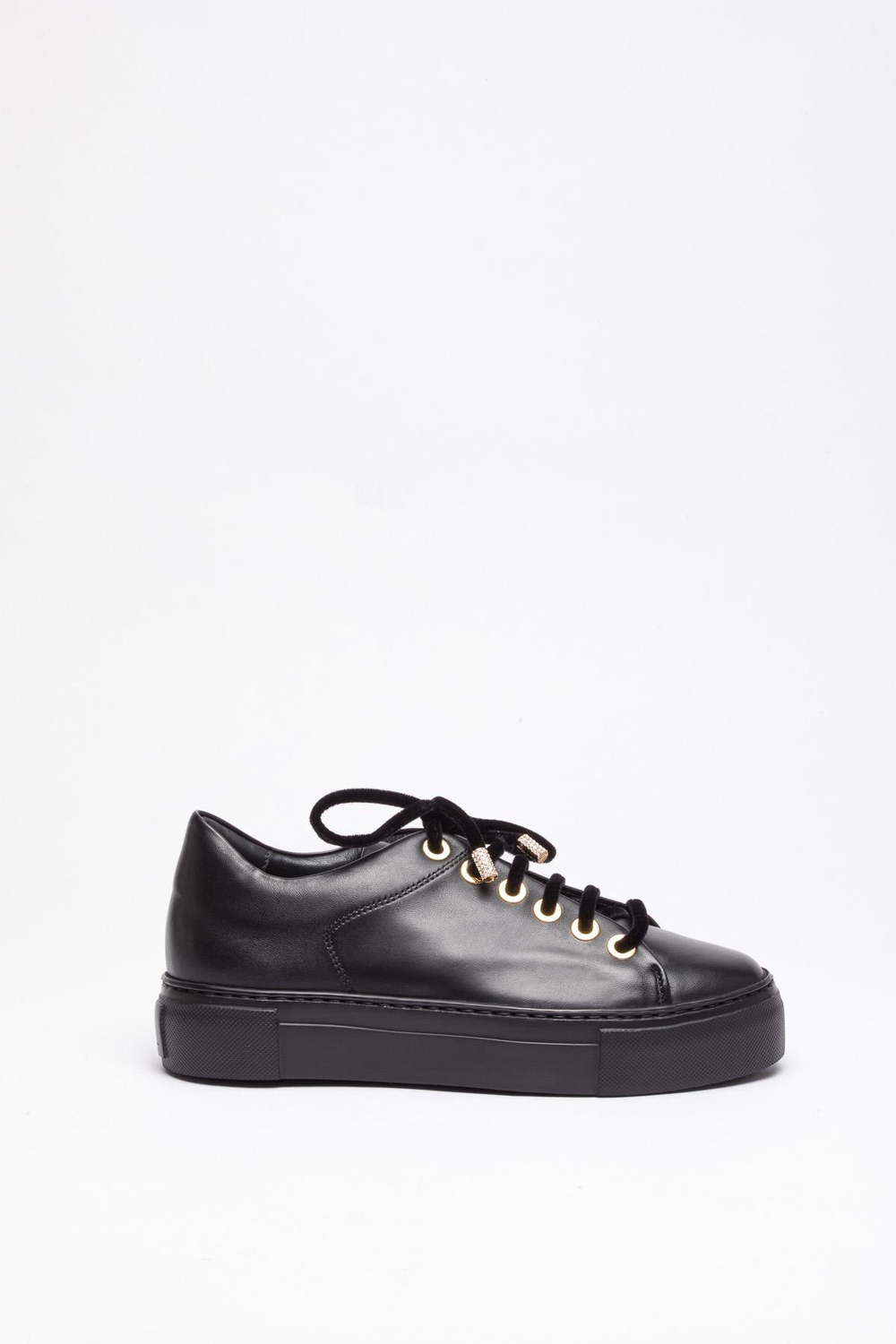 Siyah Deri Sneaker