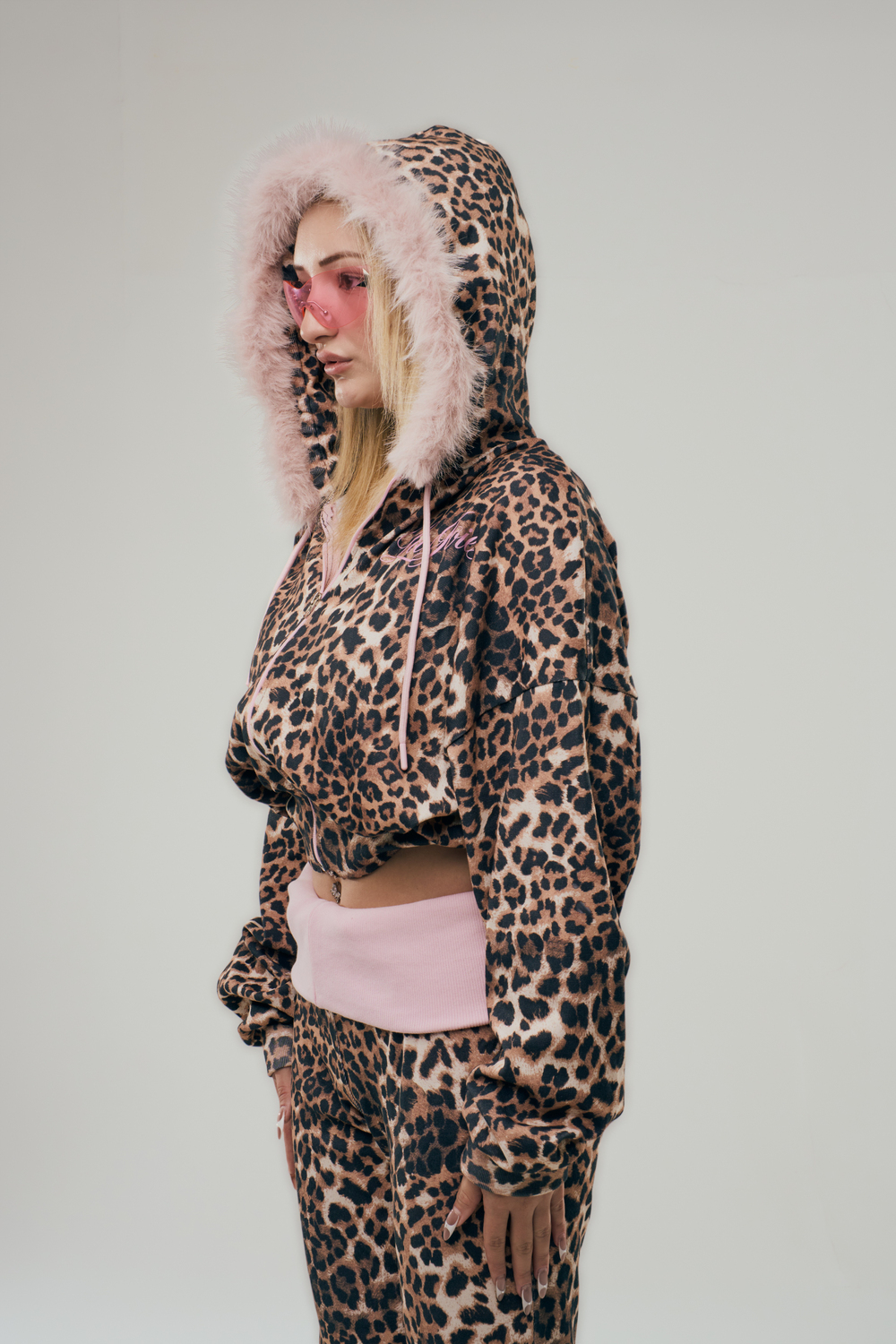 Leopard Diva Kapüşonlu Üst