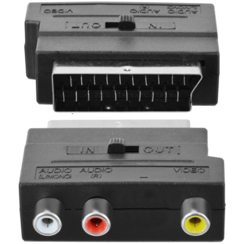 OEM 3 RCA To Scart Çevirici S-Video Girişli