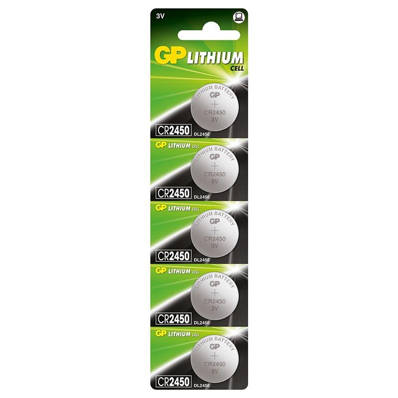 GP CR2450  3V Lityum Para Pil 5 Lİ KART