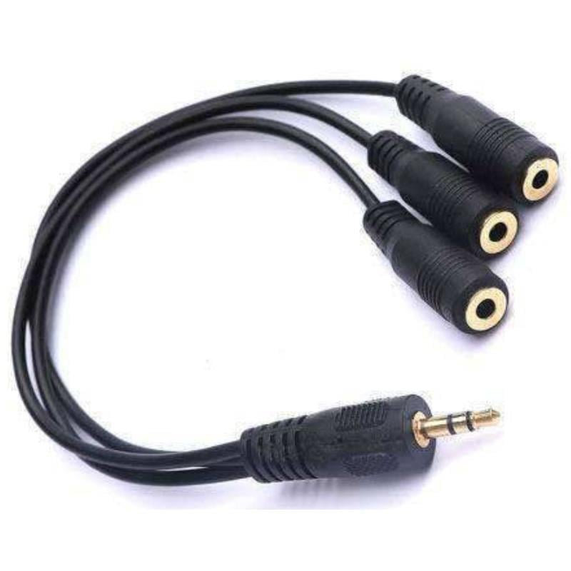 3,5mm Stereo Erkek- 3lü Stereo dişi- 38cm