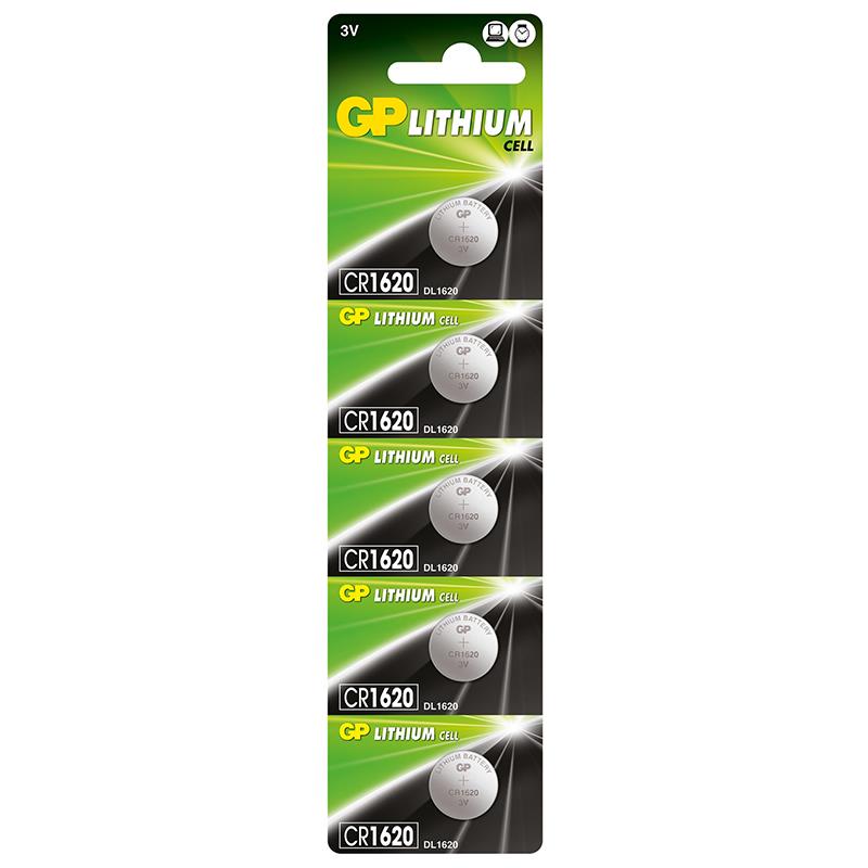 Gp CR1620  3V Lityum Para Pil 5 Lİ KART