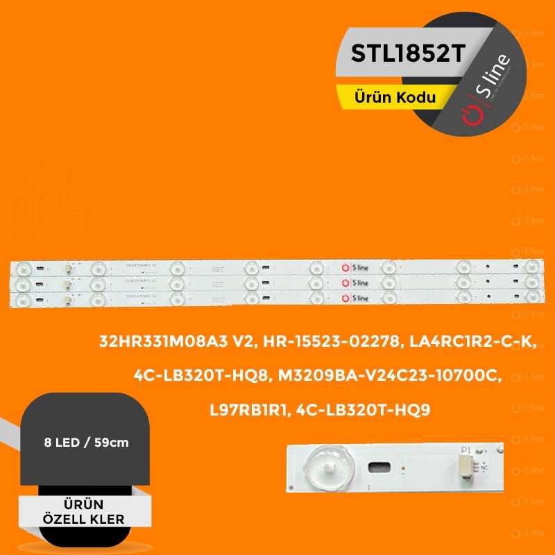 32HR331M08A3 V2, HR-15523-02278, LA4RC1R2-C-K, 4C-LB320T-HQ8 Tv Led Bar
