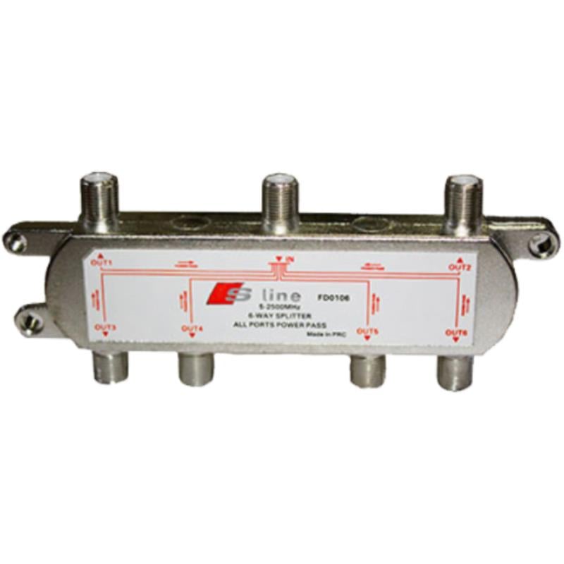 SLine 5-2500MHz 6lı Uydu Dağıtıcı 1/6 Splitter 