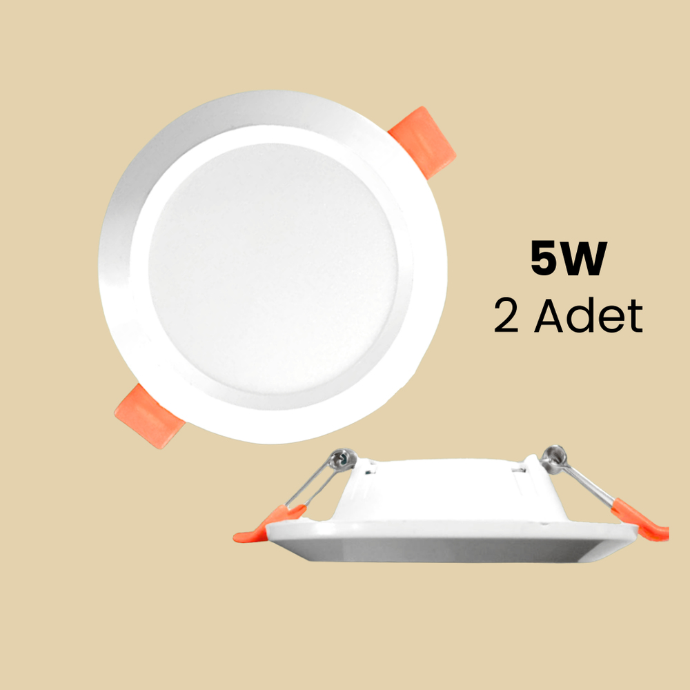 LEDX 5W Led Beyaz Spot Downlight 2li Paket