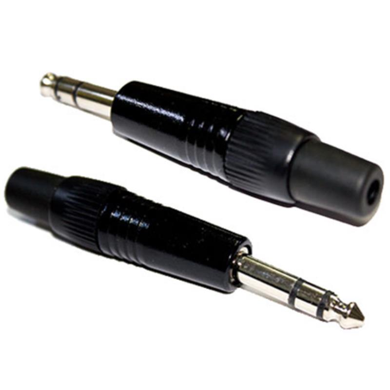 OEM 6.3mm Notrix Metal Stereo Jack siyah