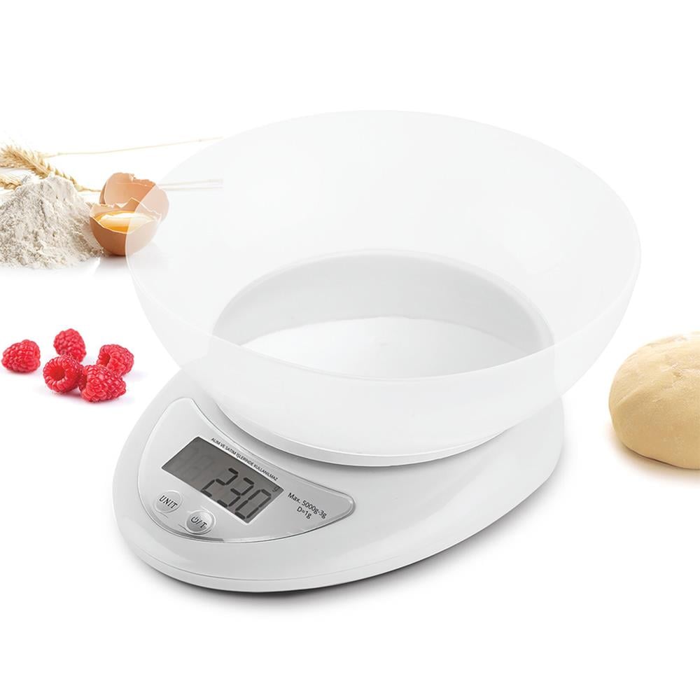 Dijital Mutfak Tartısı (LCD Ekranlı, 5000g Kapasiteli, Hassas Ölçüm)