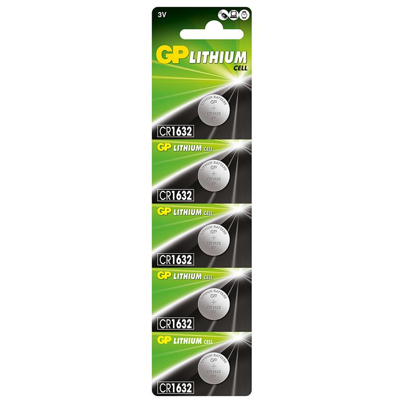 Gp CR1632  3V Lityum Para Pil 5 Lİ KART